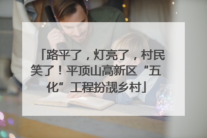 路平了，灯亮了，村民笑了！平顶山高新区“五化”工程扮靓乡村