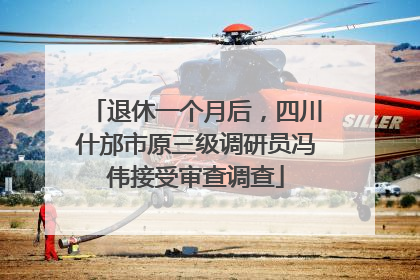 退休一个月后，四川什邡市原三级调研员冯伟接受审查调查