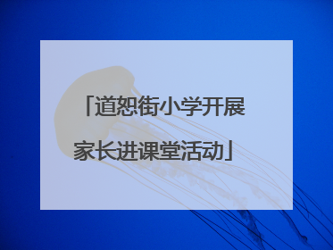 道恕街小学开展家长进课堂活动