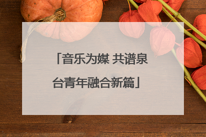 音乐为媒 共谱泉台青年融合新篇