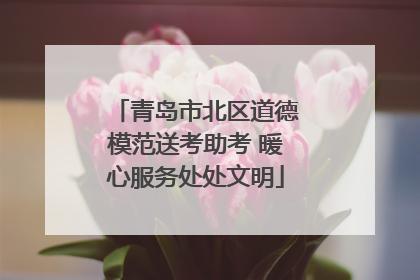 青岛市北区道德模范送考助考 暖心服务处处文明