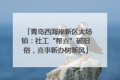 青岛西海岸新区大场镇：社工“帮喜”破旧俗，喜事新办树新风