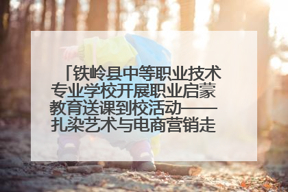 铁岭县中等职业技术专业学校开展职业启蒙教育送课到校活动——扎染艺术与电商营销走进熊官屯镇中心小学