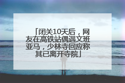 闭关10天后，网友在高铁站偶遇文班亚马，少林寺回应称其已离开寺院