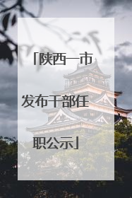 陕西一市发布干部任职公示