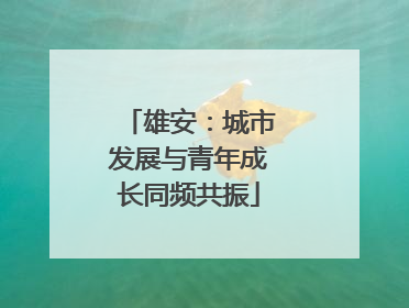 雄安：城市发展与青年成长同频共振