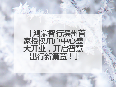 鸿蒙智行滨州首家授权用户中心盛大开业，开启智慧出行新篇章！