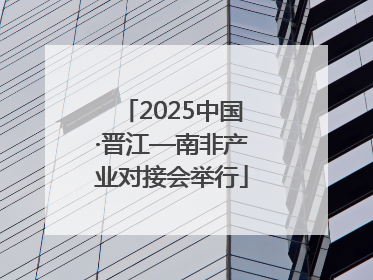 2025中国·晋江—南非产业对接会举行
