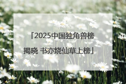 2025中国独角兽榜揭晓 书亦烧仙草上榜