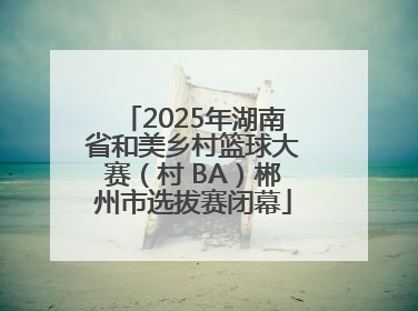 2025年湖南省和美乡村篮球大赛（村 BA）郴州市选拔赛闭幕