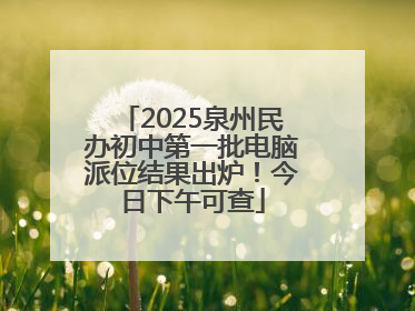 2025泉州民办初中第一批电脑派位结果出炉！今日下午可查