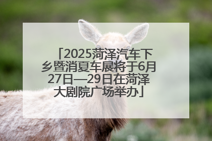2025菏泽汽车下乡暨消夏车展将于6月27日—29日在菏泽大剧院广场举办