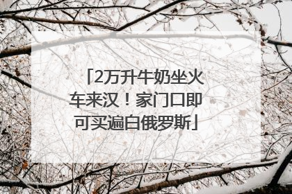 2万升牛奶坐火车来汉！家门口即可买遍白俄罗斯