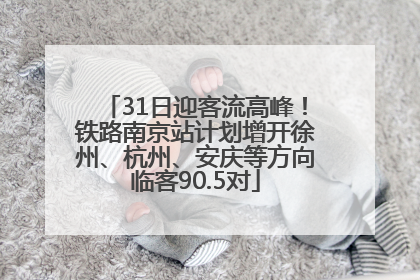 31日迎客流高峰！铁路南京站计划增开徐州、杭州、安庆等方向临客90.5对