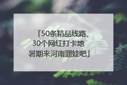 50条精品线路、30个网红打卡地 暑期来河南遛娃吧