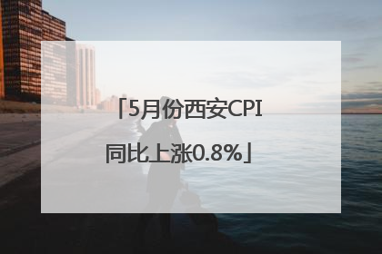 5月份西安CPI同比上涨0.8%