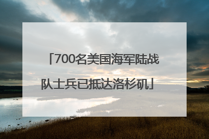 700名美国海军陆战队士兵已抵达洛杉矶