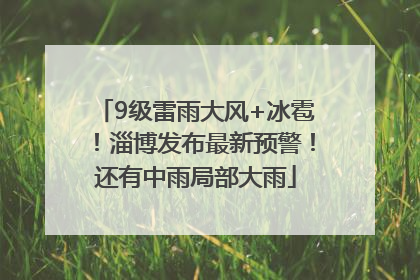 9级雷雨大风+冰雹！淄博发布最新预警！还有中雨局部大雨