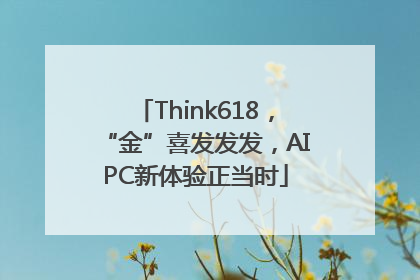 Think618，“金”喜发发发，AIPC新体验正当时
